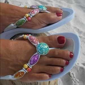 WORN ONCE WOMENS DOCKS BLING SANDALS SIZE 6